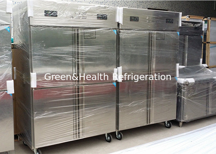 Congelatore commerciale in acciaio inossidabile con scongelamento automatico e illuminazione a LED per cucine di ristoranti