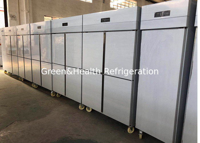 Congelatore commerciale in acciaio inossidabile con scongelamento automatico e illuminazione a LED per cucine di ristoranti