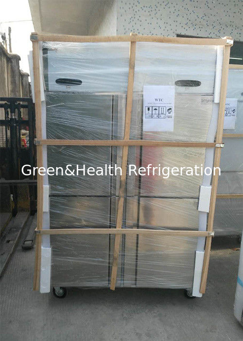 Congelatore commerciale in acciaio inossidabile con scongelamento automatico e illuminazione a LED per cucine di ristoranti