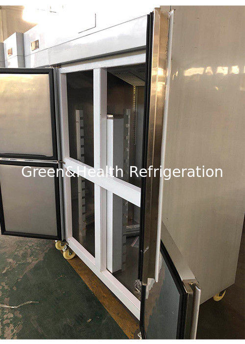 Congelatore commerciale in acciaio inossidabile con scongelamento automatico e illuminazione a LED per cucine di ristoranti