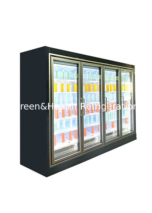 Chiller a schermo aperto per bevande a piattaforma multipiattaforma con refrigerante R404A e doppia cortina d'aria per la refrigerazione commerciale a 2~8°C