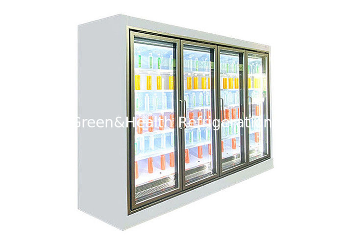 Chiller a schermo aperto per bevande a piattaforma multipiattaforma con refrigerante R404A e doppia cortina d'aria per la refrigerazione commerciale a 2~8°C