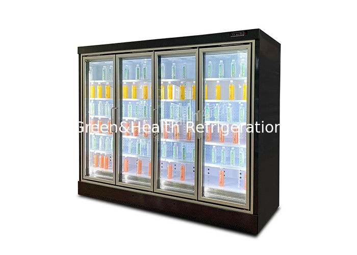 Chiller a schermo aperto per bevande a piattaforma multipiattaforma con refrigerante R404A e doppia cortina d'aria per la refrigerazione commerciale a 2~8°C