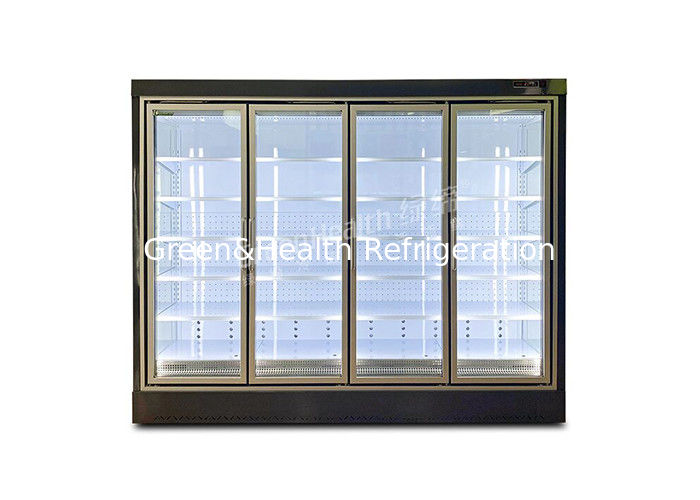 Chiller a schermo aperto per bevande a piattaforma multipiattaforma con refrigerante R404A e doppia cortina d'aria per la refrigerazione commerciale a 2~8°C