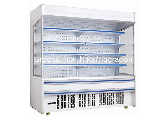 Chiller multipiano in acciaio inossidabile con cortina notturna di risparmio energetico e smalto automatico di scongelamento per supermercati