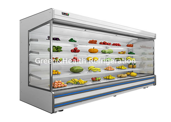 Chiller multipiano regolabile a 4 livelli con ventilatore e tenda notturna per supermercati