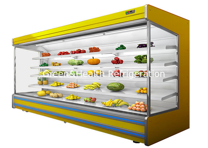 Chiller multipiano regolabile a 4 livelli con ventilatore e tenda notturna per supermercati