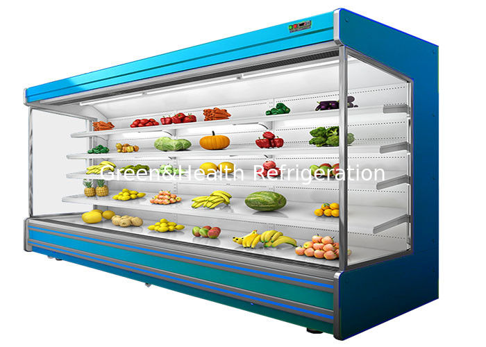 Chiller multipiano regolabile a 4 livelli con ventilatore e tenda notturna per supermercati