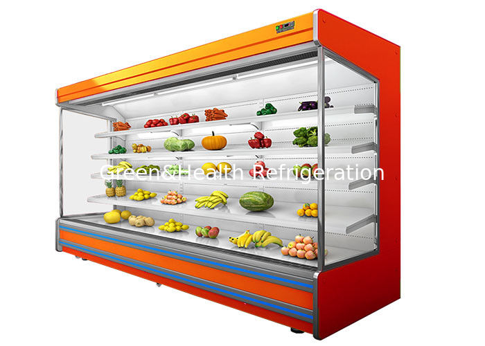 Chiller multipiano regolabile a 4 livelli con ventilatore e tenda notturna per supermercati