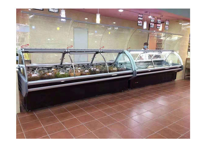 Green Health Congelatore orizzontale commerciale con tenda d'aria per pesce carne fresca