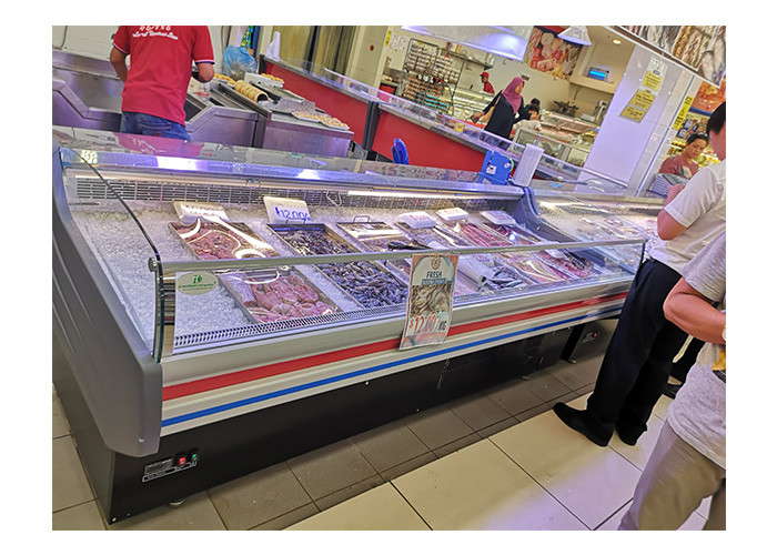 Green Health Congelatore orizzontale commerciale con tenda d'aria per pesce carne fresca