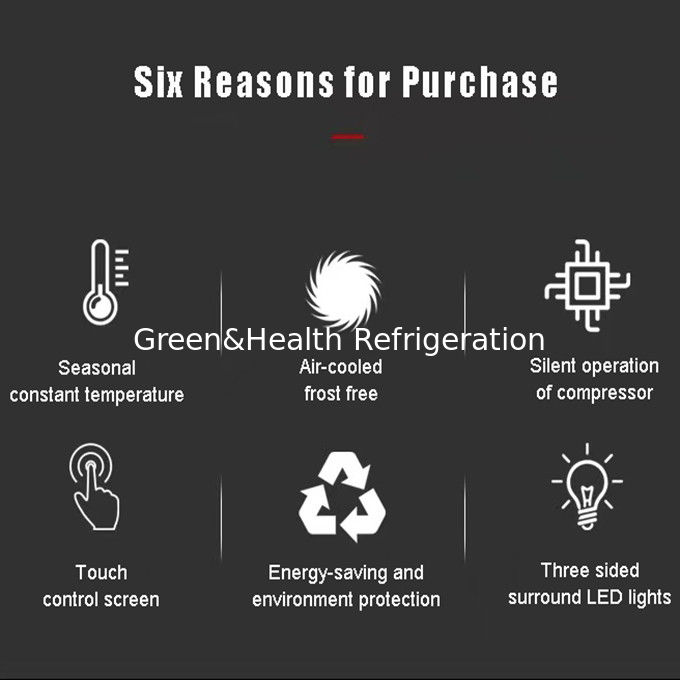 Certificato ETL Frigorifero per vino a ventilazione a 360° con sistema automatico di scongelamento 418L 220V 50HZ