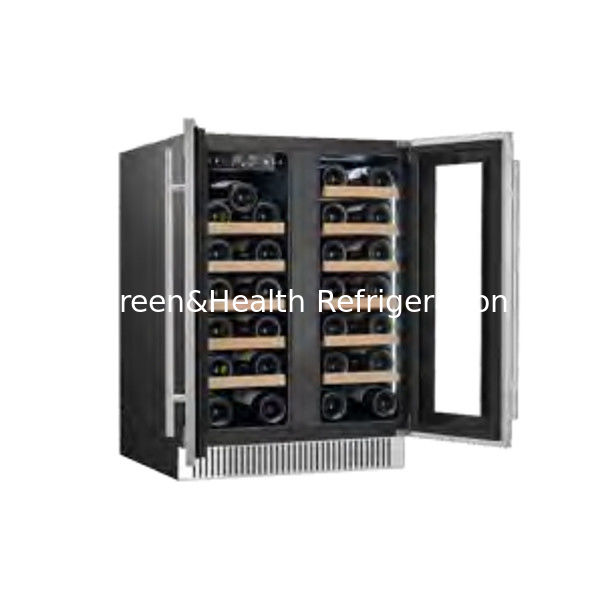 Certificato ETL 110V/60Hz Doppia porta in vetro Wine Cooler Cabinet con R600 refrigerante