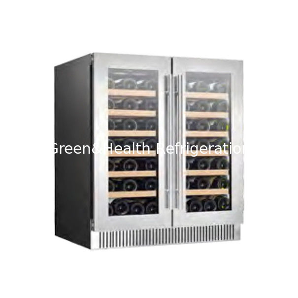 Certificato ETL 110V/60Hz Doppia porta in vetro Wine Cooler Cabinet con R600 refrigerante