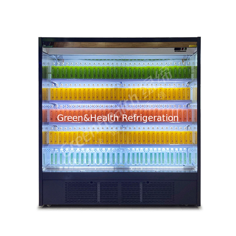 Display aperto frigorifero raffreddamento per alimenti freschi e bevande Display temperatura 2-8C