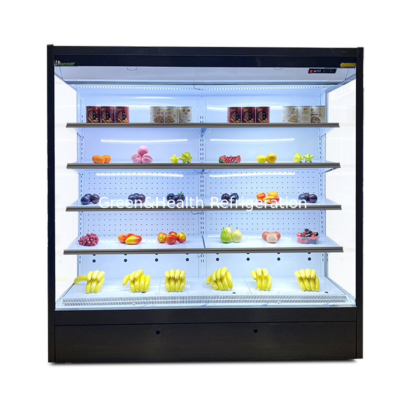 Display aperto frigorifero raffreddamento per alimenti freschi e bevande Display temperatura 2-8C