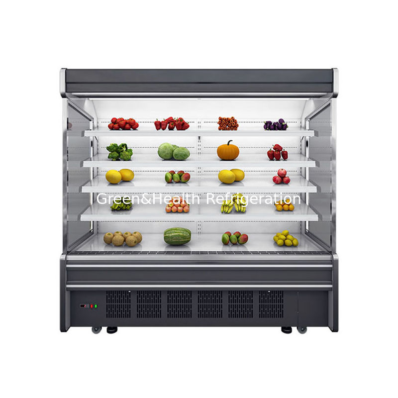 Chiller commerciale multideck aperto con 4 scaffali 5 spazi espositivi Illuminazione LED e refrigerante R22