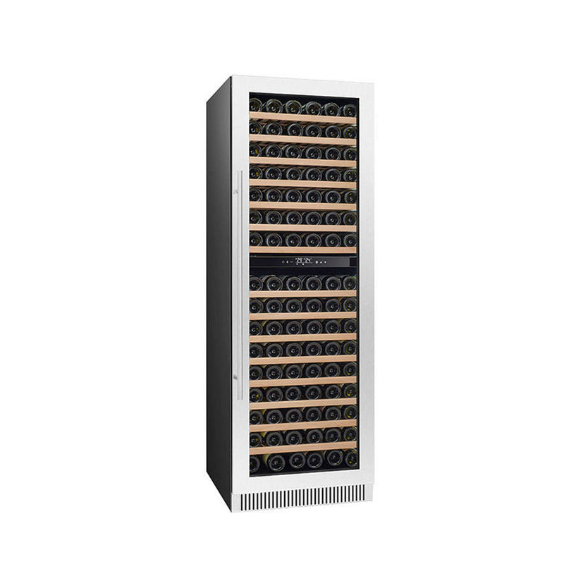 185 bottiglie Display di vino raffreddatore a doppia zona porta in vetro elettrica modello LD-185D