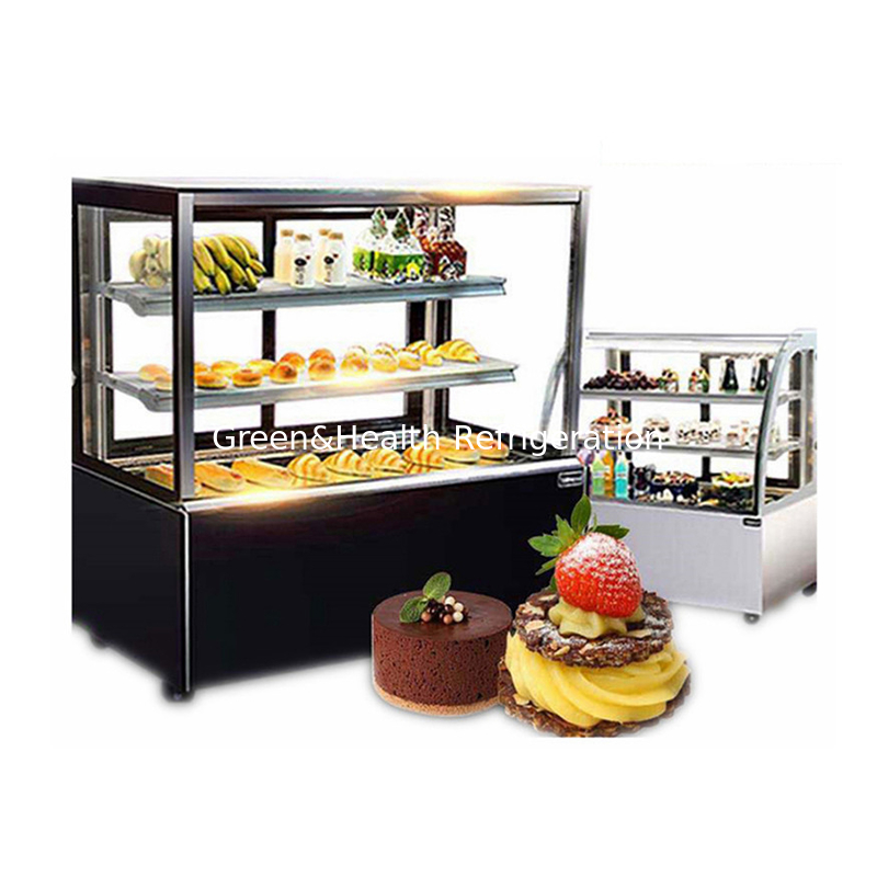 Base in marmo 2 strati Decks Cake Display Freezer per pasticceria sushi serpente Display