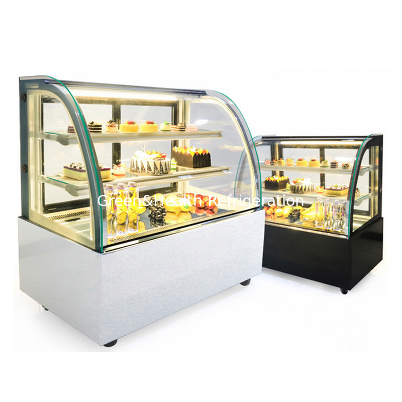 Base in marmo 2 strati Decks Cake Display Freezer per pasticceria sushi serpente Display