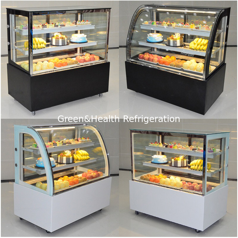 Base in marmo 2 strati Decks Cake Display Freezer per pasticceria sushi serpente Display
