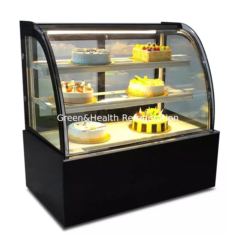 Base in marmo 2 strati Decks Cake Display Freezer per pasticceria sushi serpente Display