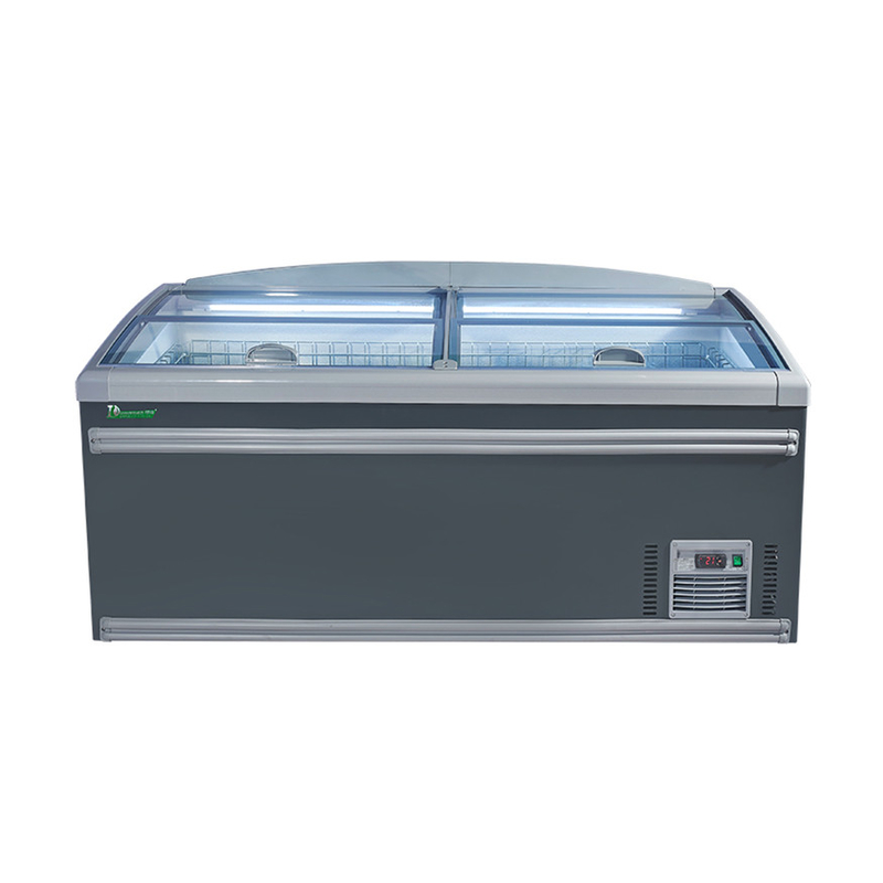 Supermercato con porta scorrevole Isola Freezer con illuminazione interna