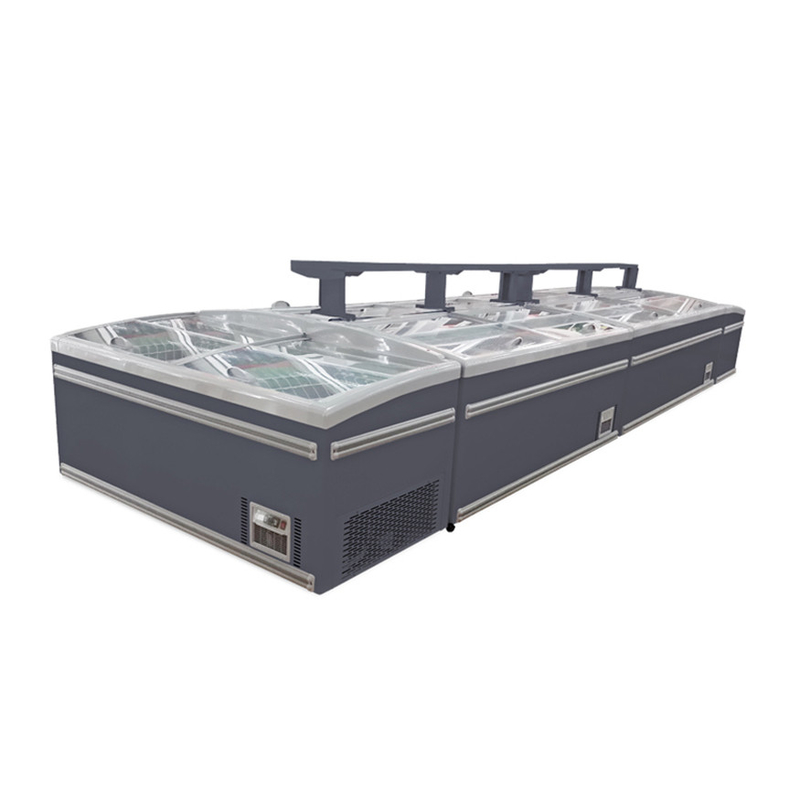 Supermercato con porta scorrevole Isola Freezer con illuminazione interna