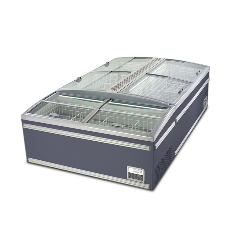 Supermercato con porta scorrevole Isola Freezer con illuminazione interna
