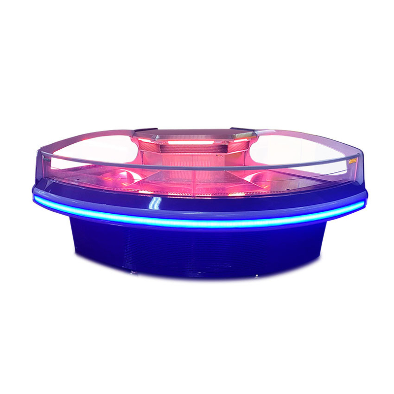 Ventilatore di raffreddamento in acciaio inossidabile Display di carne Freezer da -2 a 8.C con luce LED