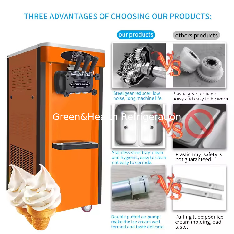 Macchine per gelato in acciaio verniciato con casse per un facile trasporto