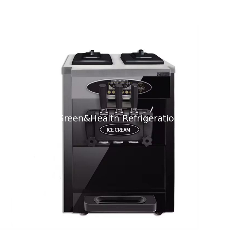 3 sapori Floor Stand 304 in acciaio inossidabile Macchine per la produzione di gelato con caster