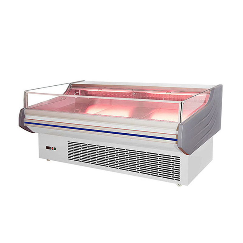 Refrigeratore per ipermercati Conteggio aperto 2.5M Display Freezer per carne fresca