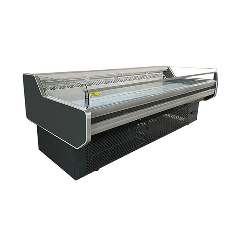 Refrigeratore per ipermercati Conteggio aperto 2.5M Display Freezer per carne fresca