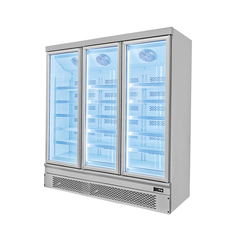 Frigorifero a porta in vetro ad efficienza energetica 1 2 3 con porta posteriore automatica rapida