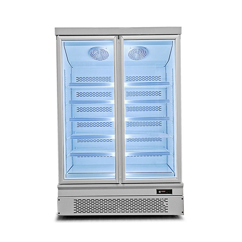 Frigorifero a porta in vetro ad efficienza energetica 1 2 3 con porta posteriore automatica rapida