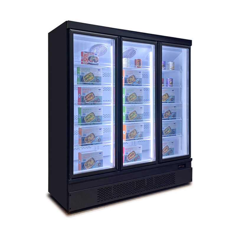 Frigorifero a porta in vetro ad efficienza energetica 1 2 3 con porta posteriore automatica rapida