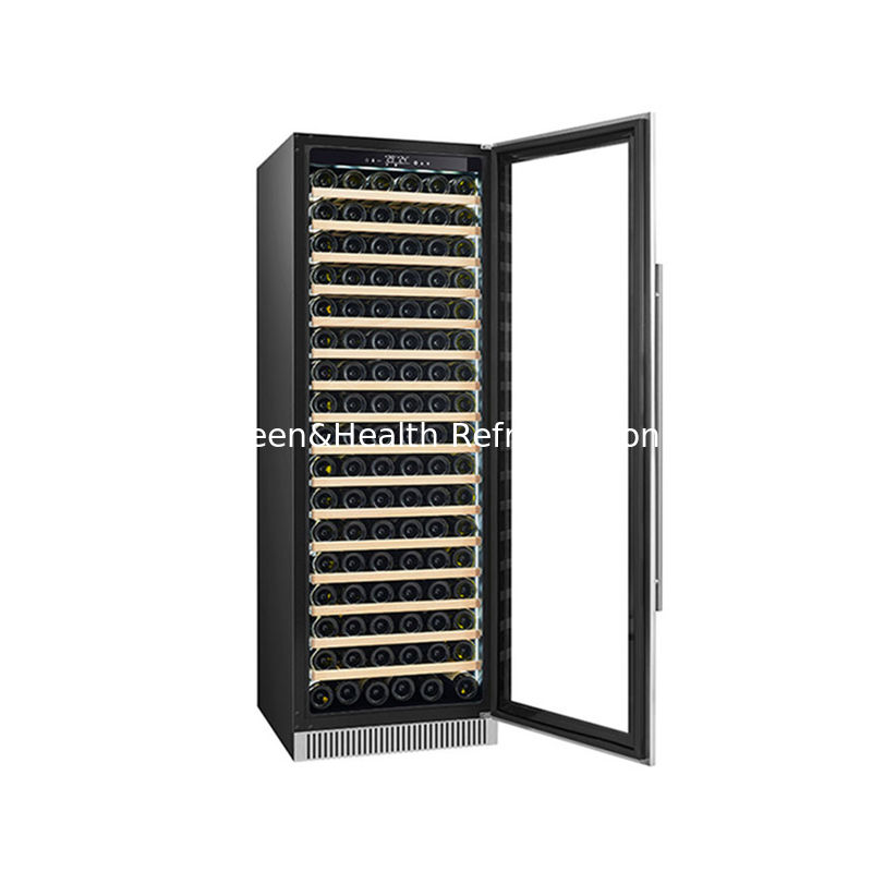 Certificato ETL 60 bottiglia Biozone raffreddatore elettrico di vino con scaffali in legno in nero