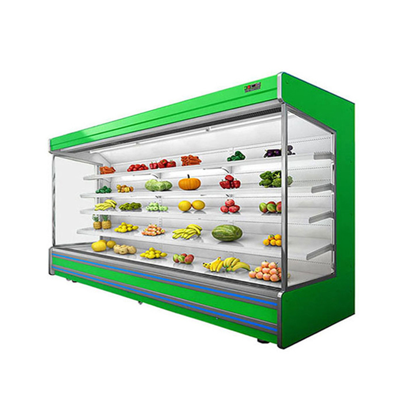 Chiller a schermo aperto a LED con 4 scaffali e 5 schermi a 2-8.C