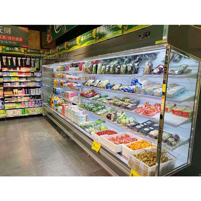 Chiller a schermo aperto a LED con 4 scaffali e 5 schermi a 2-8.C