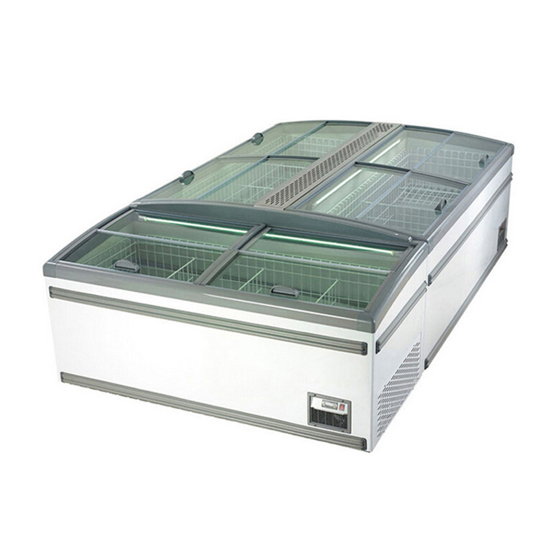 Congelatore per supermercati bianco / grigio con scongelamento automatico per negozi di alimentari