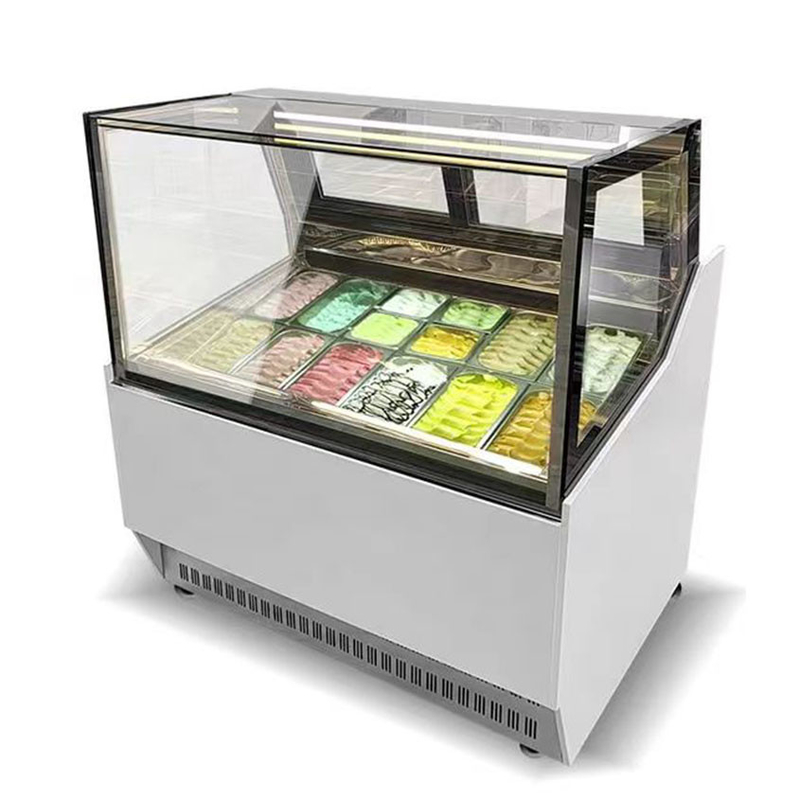Vitrina di gelato senza gelo con vetro anti nebbia e controller digitale -18~22.C