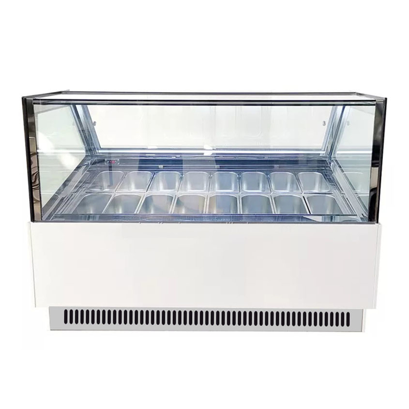 Vitrina di gelato senza gelo con vetro anti nebbia e controller digitale -18~22.C