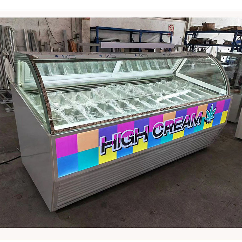 Grandezza della padella 325*176*100mm Display di gelato in acciaio inossidabile