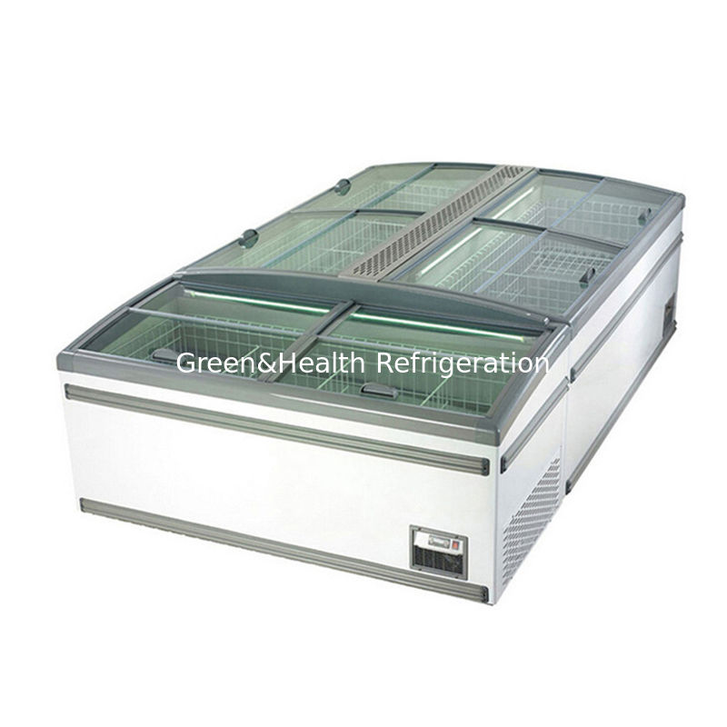 Display flessibile Tipo Porta di vetro Auto Defrostr Supermercato Isola Congelatore