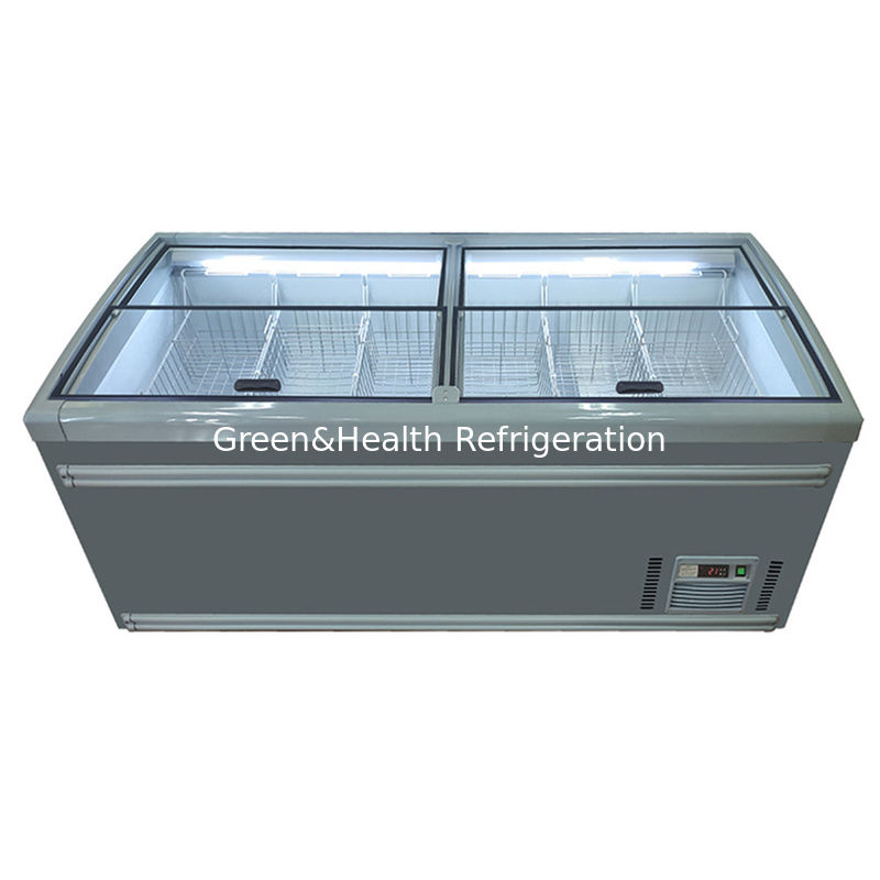 Display flessibile Tipo Porta di vetro Auto Defrostr Supermercato Isola Congelatore