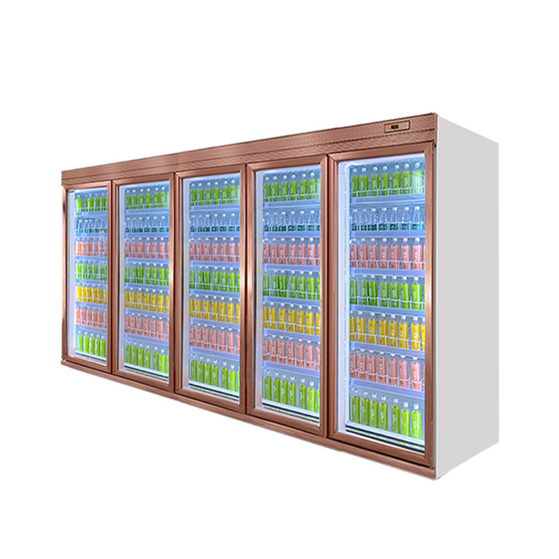 5 strati regolabile ripiano porta di vetro refrigeratore per bevande con R22 Panasonic compressore