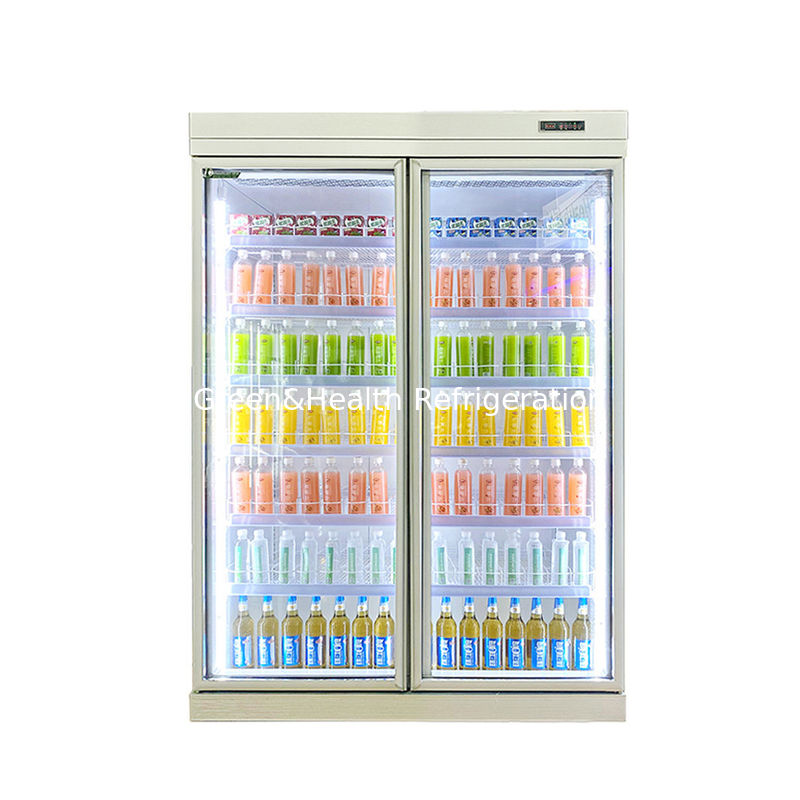 5 strati Regola regolabile porta in vetro refrigeratore per bevande con sistema di raffreddamento ventilatore e volume personalizzabile