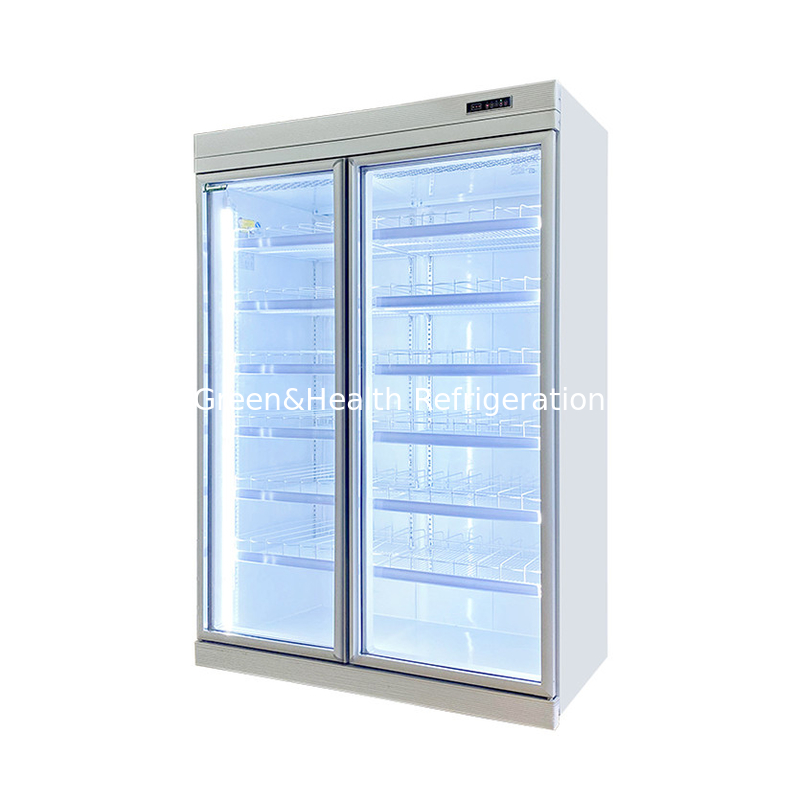 Commerciale -18C Display verticale di vetro porta frigorifero per alimenti surgelati