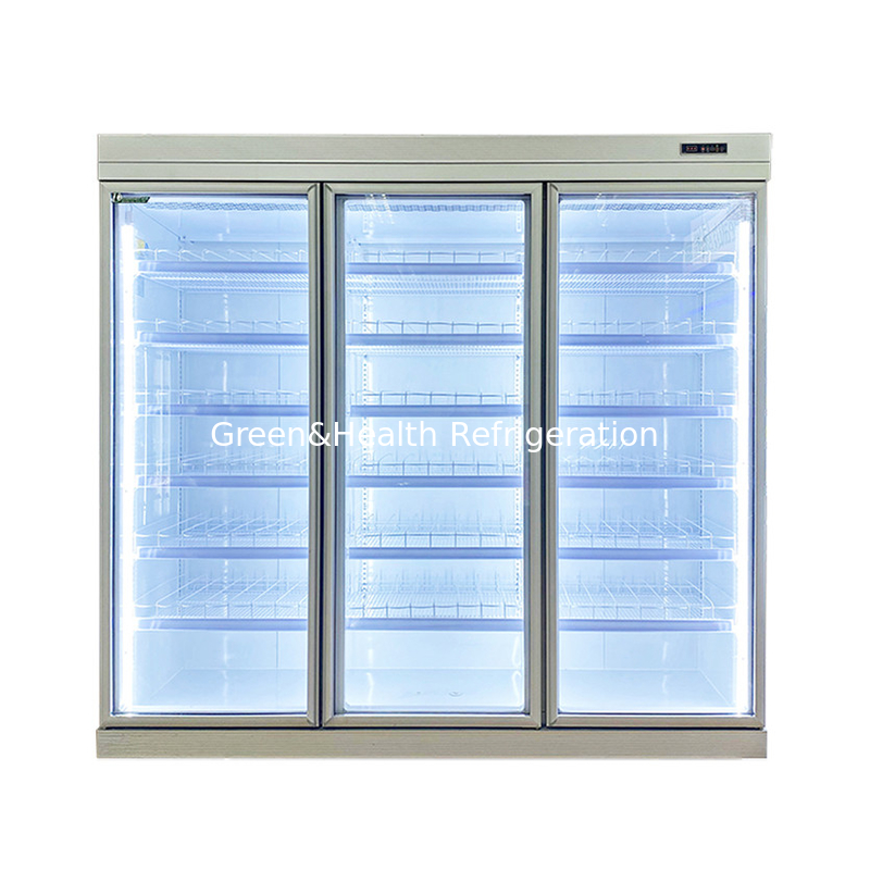 Commerciale -18C Display verticale di vetro porta frigorifero per alimenti surgelati